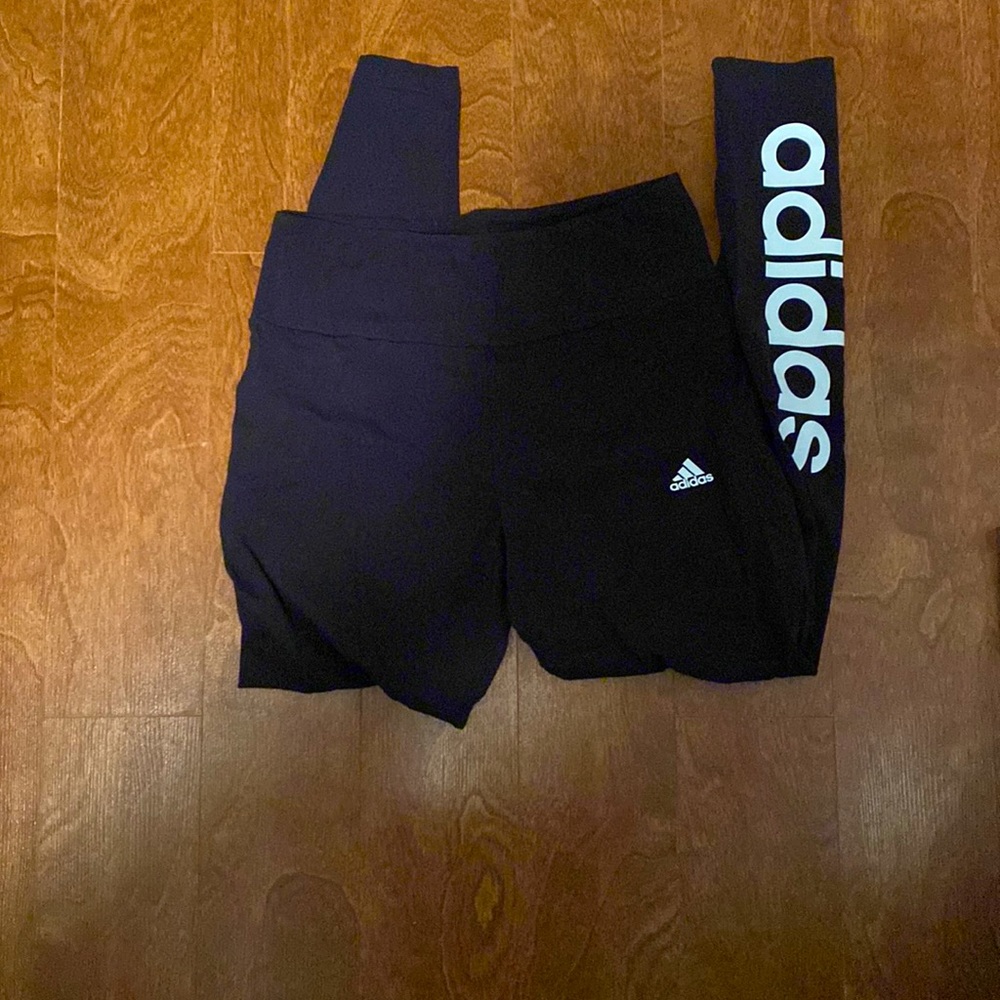 Adidas lounge-wear essentials high waisted logo leggings